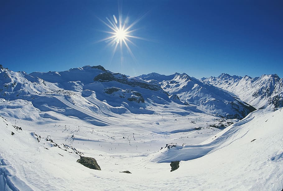 dolomites, mountain, winter, snow, landscape, cold temperature HD wallpaper