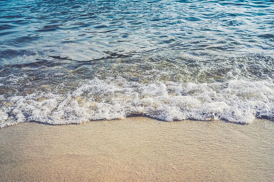 beach, sand, shore, summer, ocean, sea, water, land, wave, motion HD wallpaper