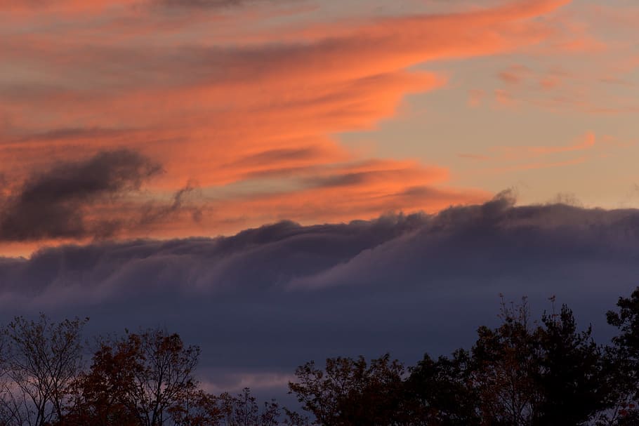 Photography of Nimbus Clouds during Sunset, backlit, dawn, daylight HD wallpaper