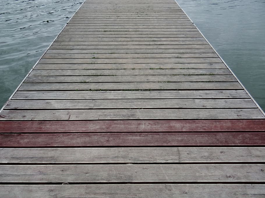 web, lake, jetty, waters, nature, idyll, wood - material, pier HD wallpaper