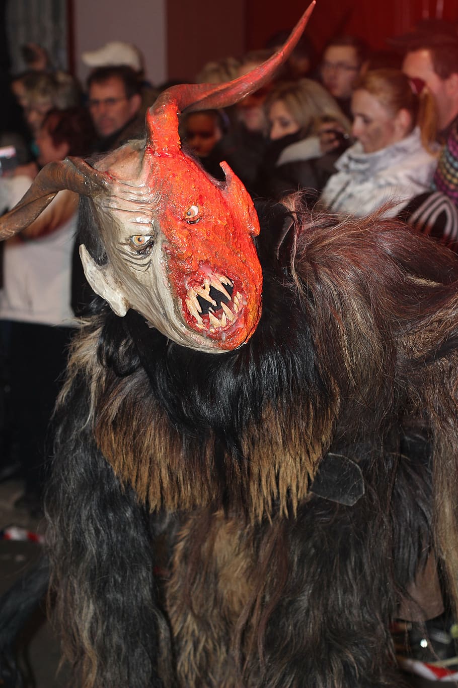 devils, carnival, black, brown, beige, colors, dark, costume HD wallpaper