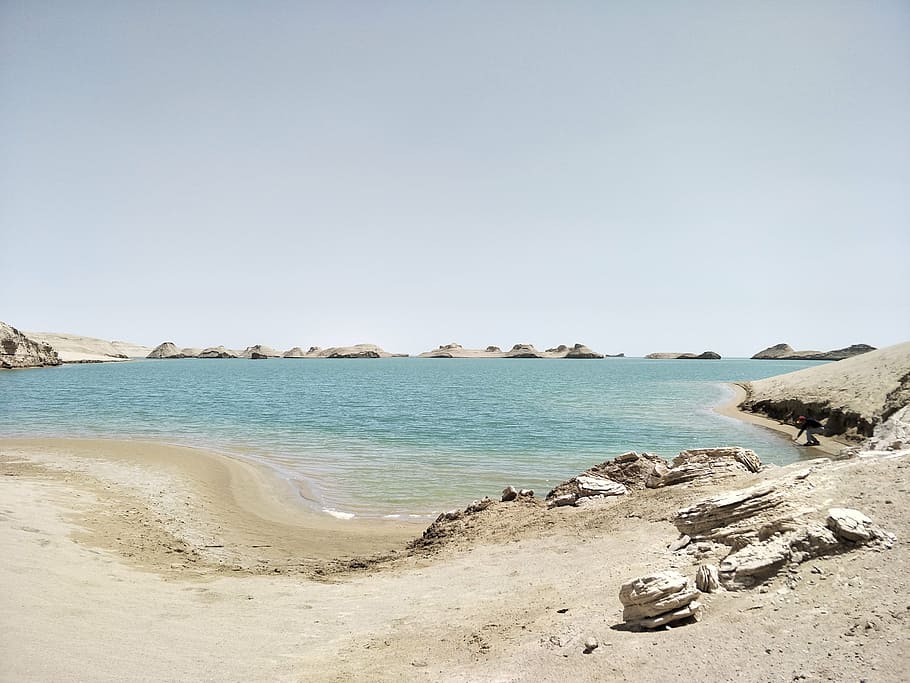 water ya dan, shortage, projection, sea, beach, nature, coastline HD wallpaper