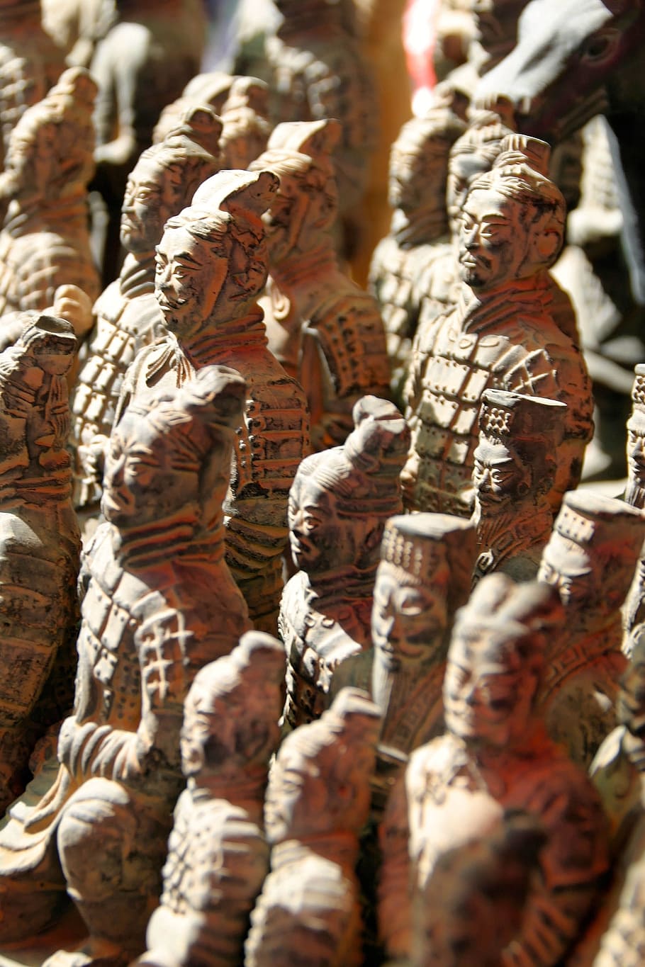 terracotta, warrior, china, xian, sculpture, mythology, art and craft, HD wallpaper