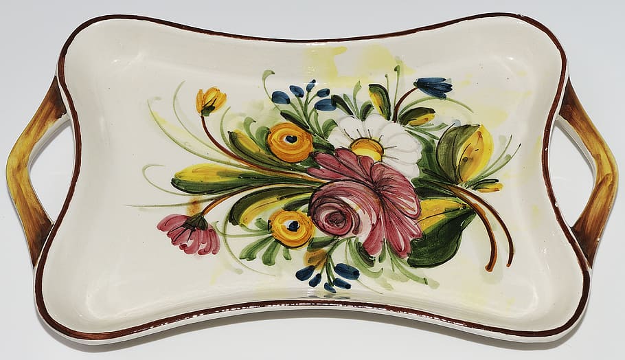 shell, handle, decor, ceramic, tableware, painted, decorative HD wallpaper