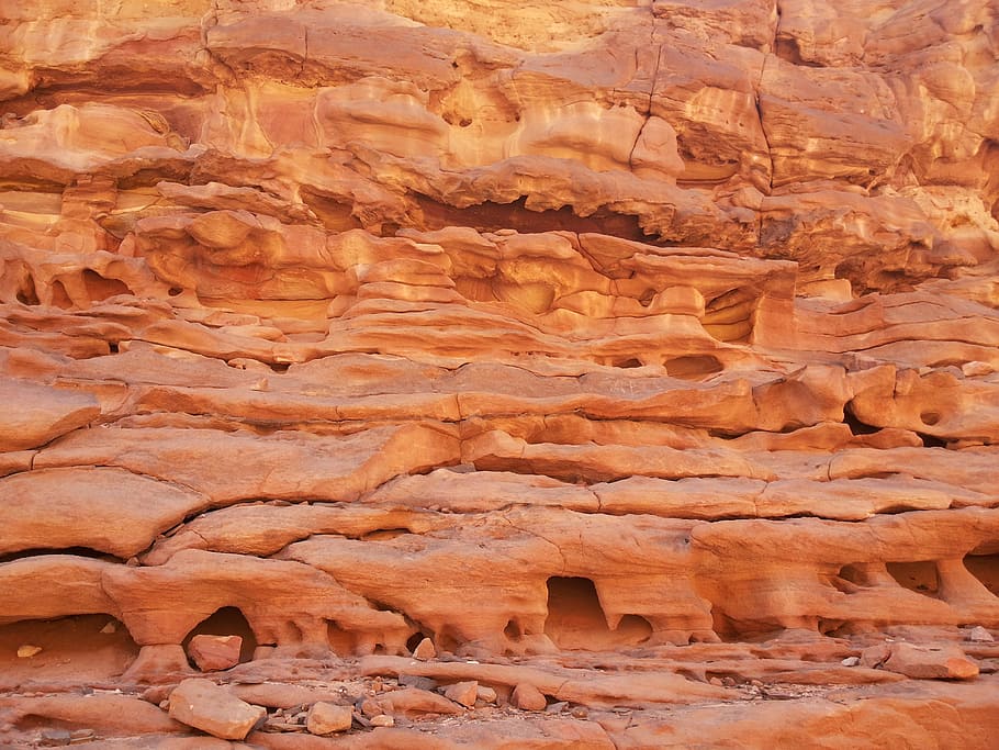 Colored, Canyon, Sinai, Egypt, Dahab, colored canyon, desert, HD wallpaper