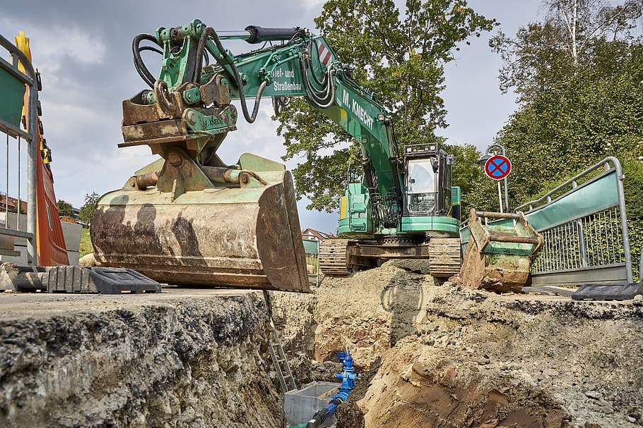 machine, industry, equipment, earth, blade, soil, shovel, construction HD wallpaper