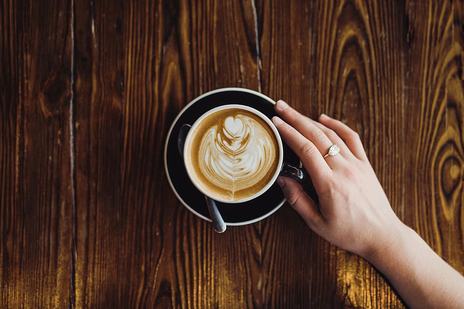 coffee lathe on cup, flat, white, cafe, latte, espresso, flat white HD wallpaper