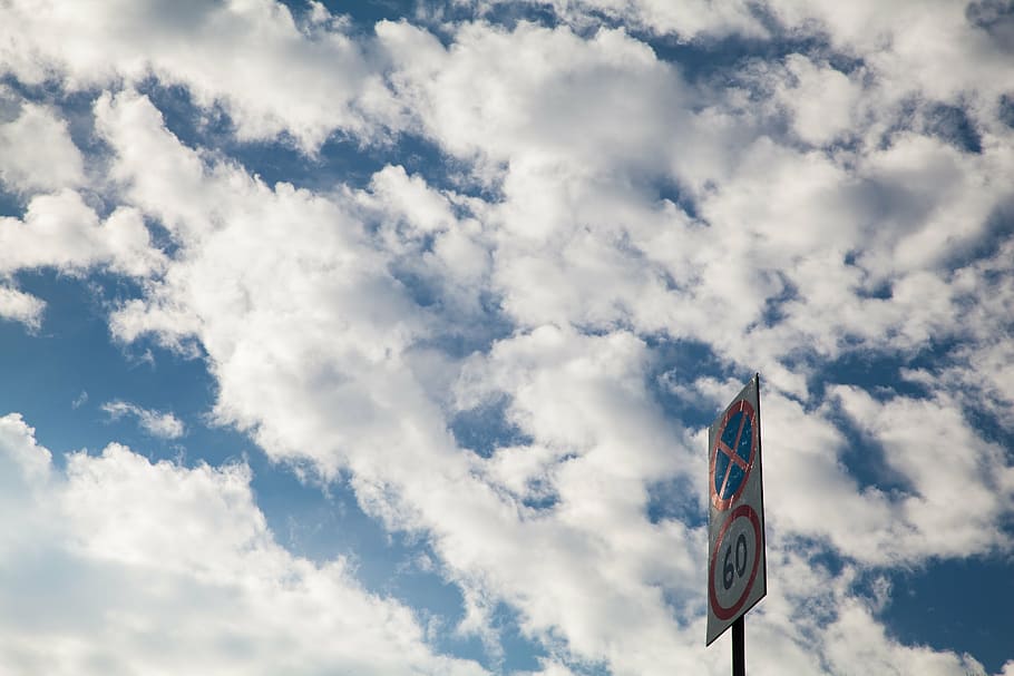 white cloud, signs, blue sky, cloud - sky, flag, patriotism HD wallpaper