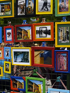 assorted-photo wall decor lot, framed, paintings, artwork, colorful HD wallpaper