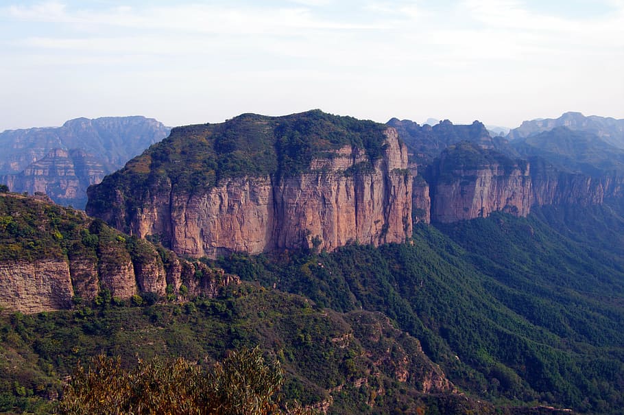 folding screens, mount screen, barrier, mountain, land of mountains HD wallpaper