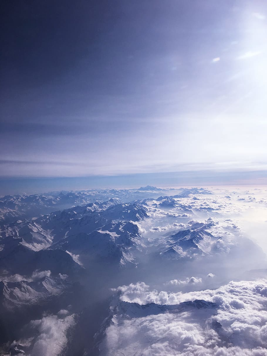 sky, clouds, cloud - sky, aerial view, scenics - nature, environment HD wallpaper