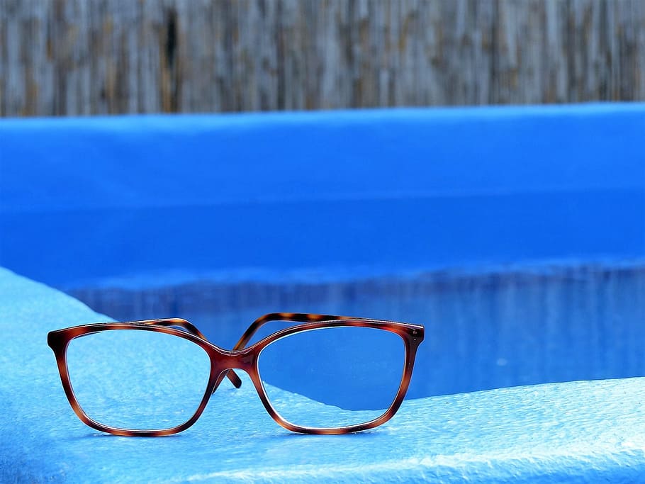 glasses, pool, summer, blue, relaxation, swimming pool, water HD wallpaper