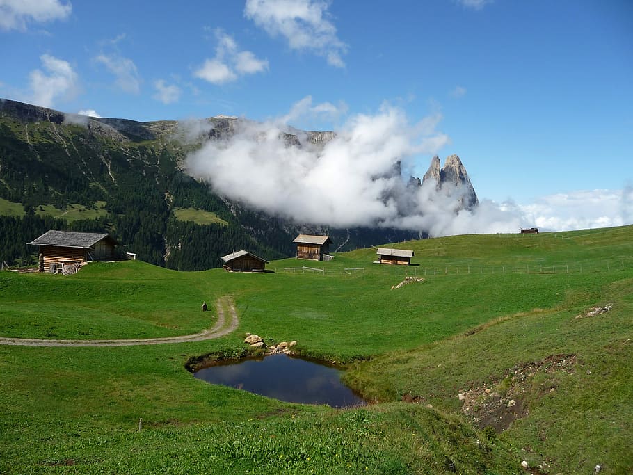 Mountains, Alpine, Landscape, Nature, south tyrol, dolomites, HD wallpaper