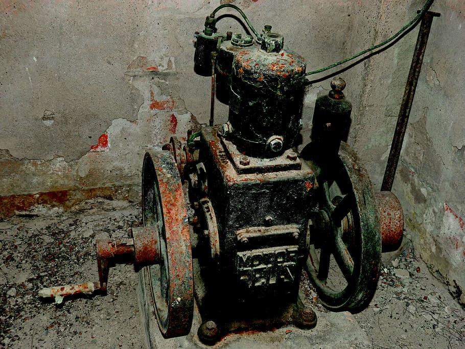 old engine, artifact, crank, mechanism, metal, transportation HD wallpaper