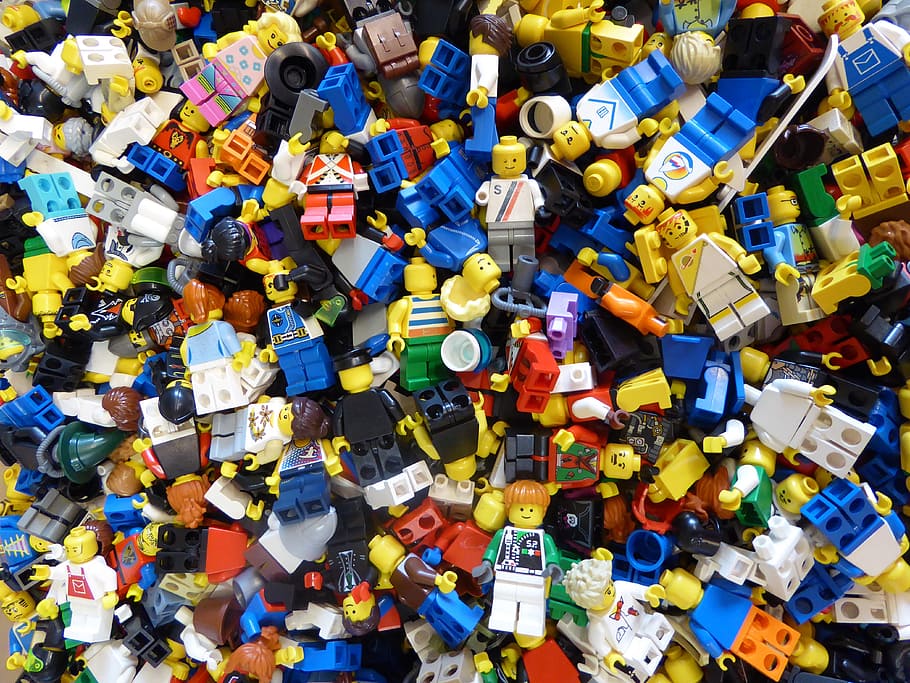 LEGO toy lot, lego blocks, colorful, build, piecing together, HD wallpaper