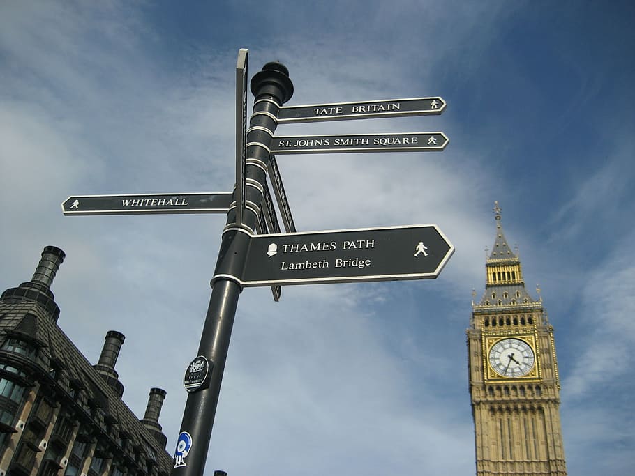 addresses, london, big ben, clock, buildings, sky, urban, tower, HD wallpaper