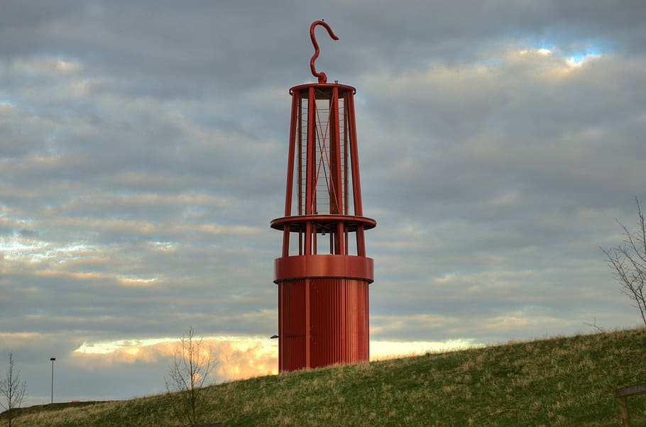 Moers, Lantern, Dump, Safety Lamp, ruhr area, industry, red
