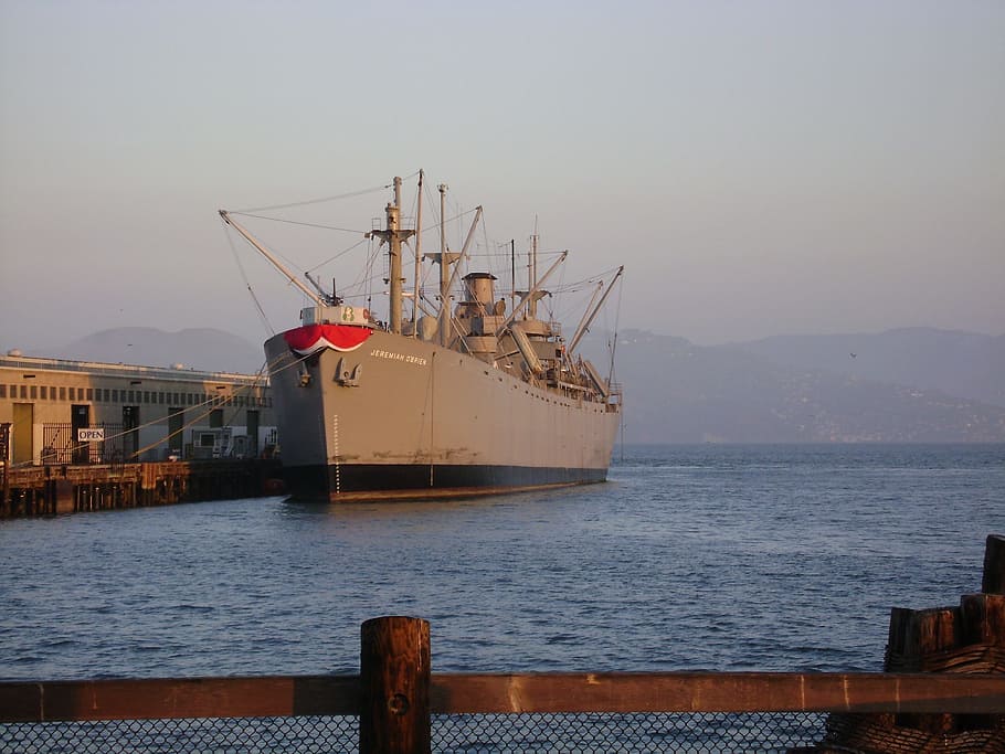 ship, ocean, dock, marine, vessel, water, nautical vessel, sky HD wallpaper