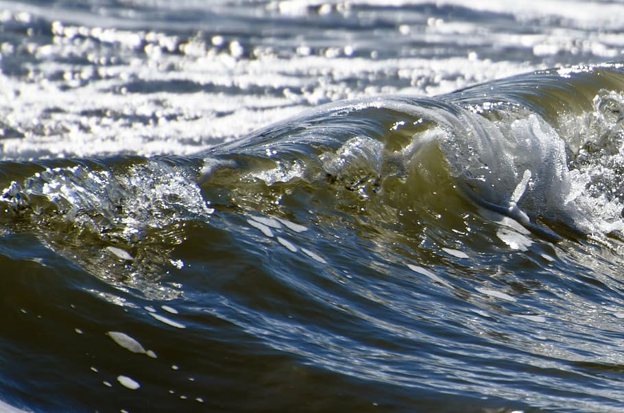 time lapse photography of water wave, waves, sea, beach, wet HD wallpaper