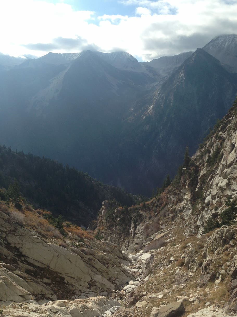 Mountains, Fall, Landscape, lisa falls, nature, mountain range HD wallpaper