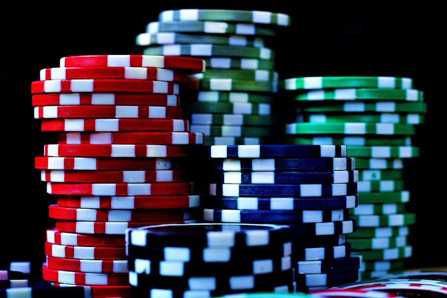 shallow focus photography of poker chips, Poker, Chips, Casino
