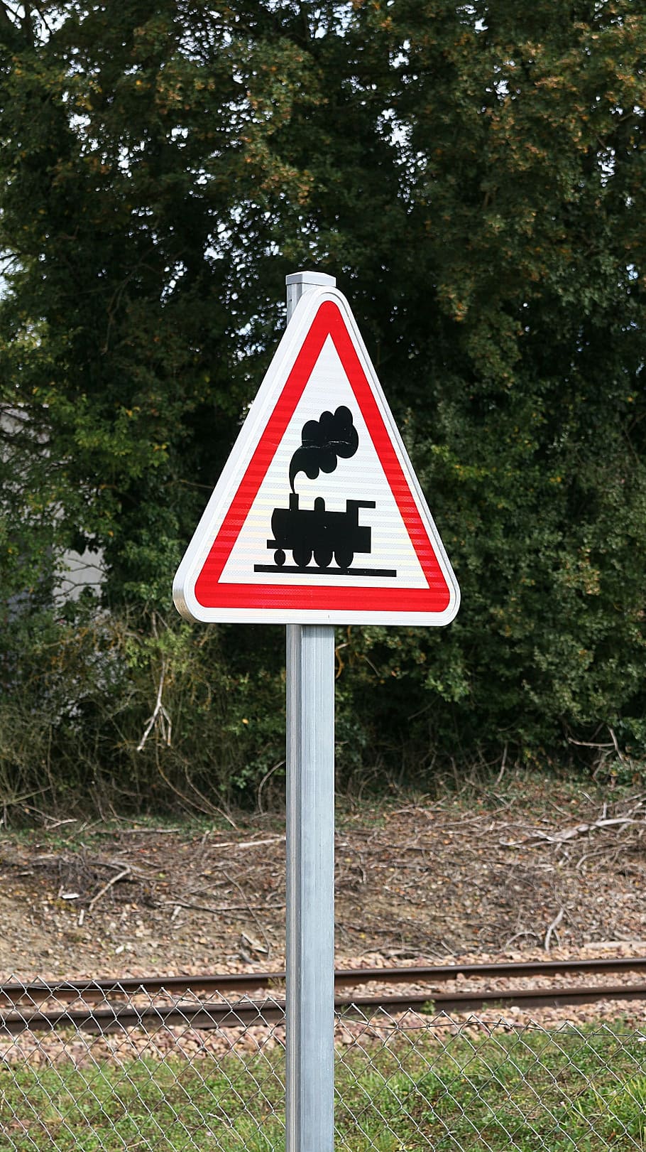 panel, road, train, track, rails, locomotive, level crossing HD wallpaper