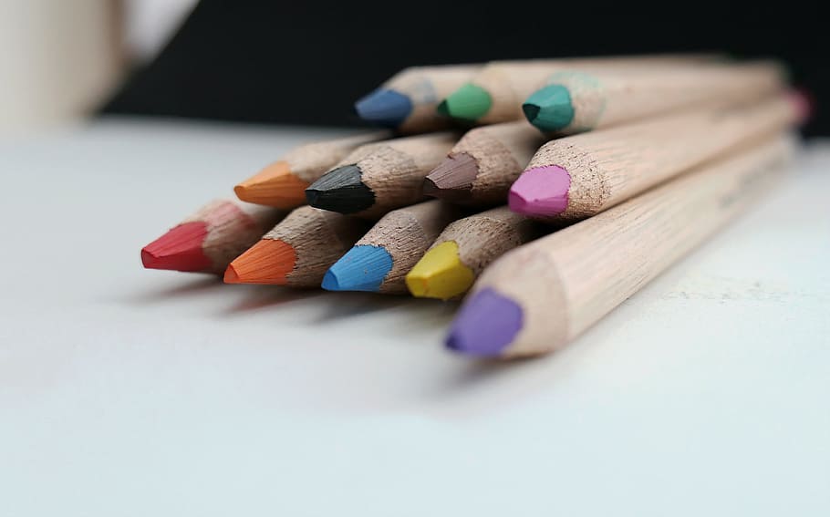 Colour Pencils, Colorful, Paint, Draw, colored pencils, pens, HD wallpaper