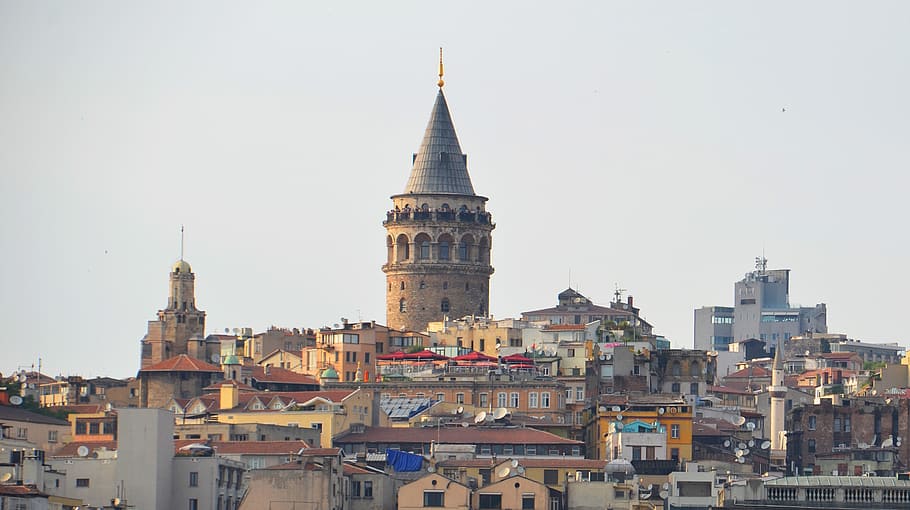 galata tower, places of interest, turkey, istanbul, bosphorus, HD wallpaper