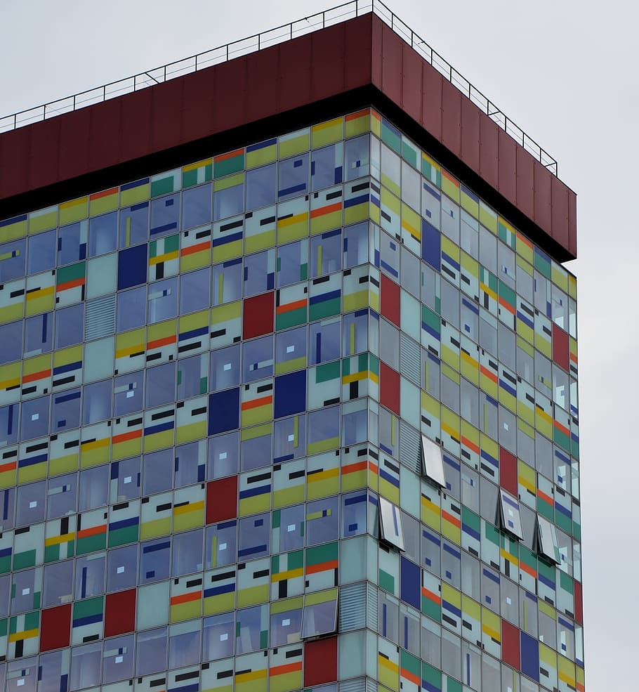 Architecture, Building, Window, Facade, colorful, modern, design HD wallpaper