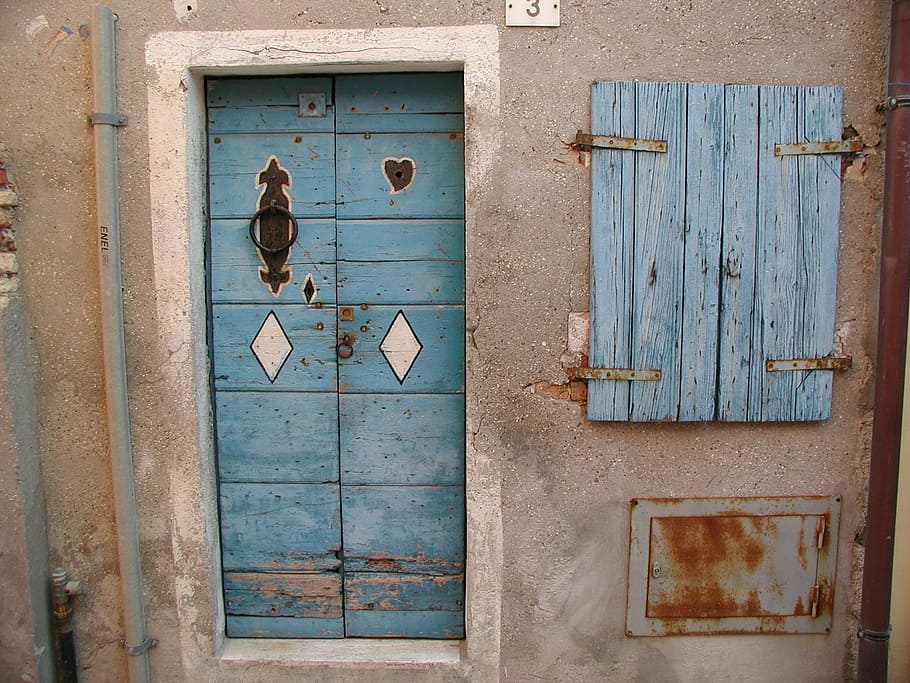 input, door, old, building, painted, italy, architecture, wood - Material HD wallpaper