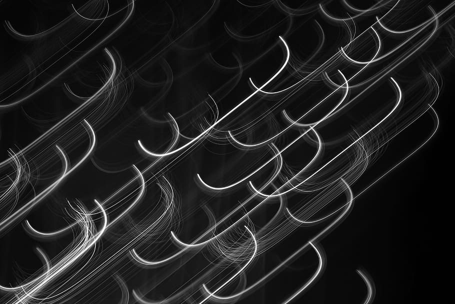 abstract, monochrome, lines, light lines, background, design HD wallpaper