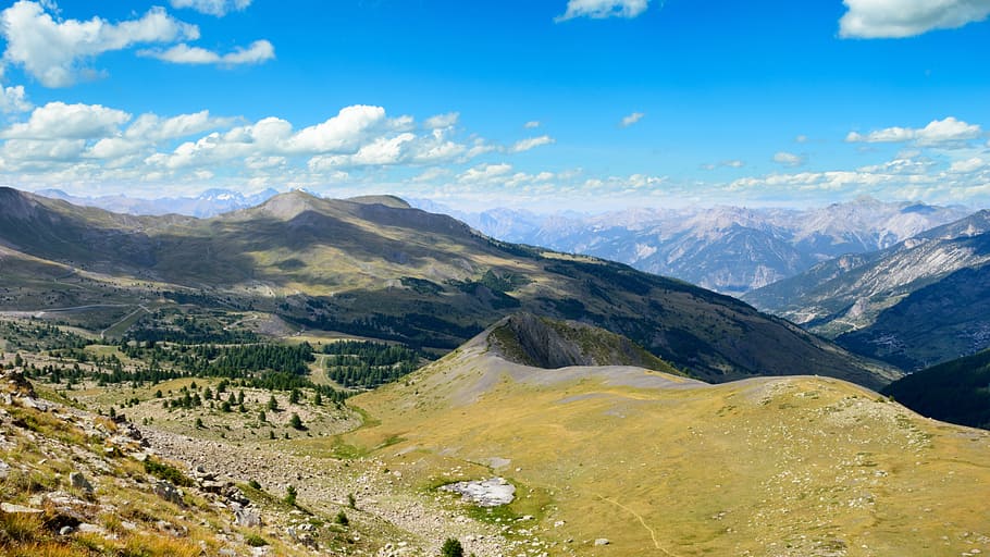panorama, view, mountain, landscape, color, spectacular, grand HD wallpaper