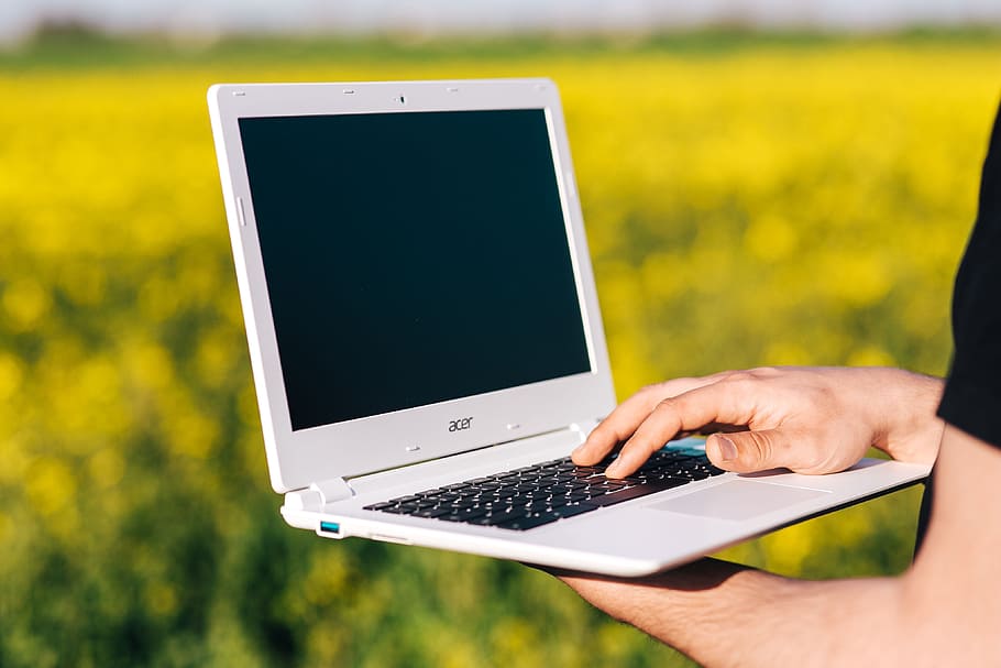 person holding Acer laptop, Laptop, Computer, Computer, Business HD wallpaper