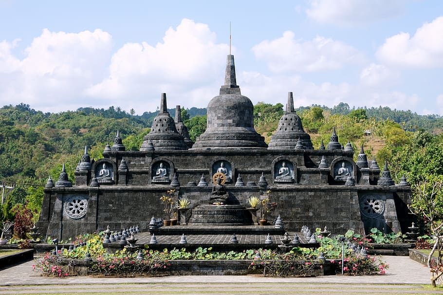 Borobudur, Indonesia, temple, bali, holiday, buddhism, asia, buddha, HD wallpaper