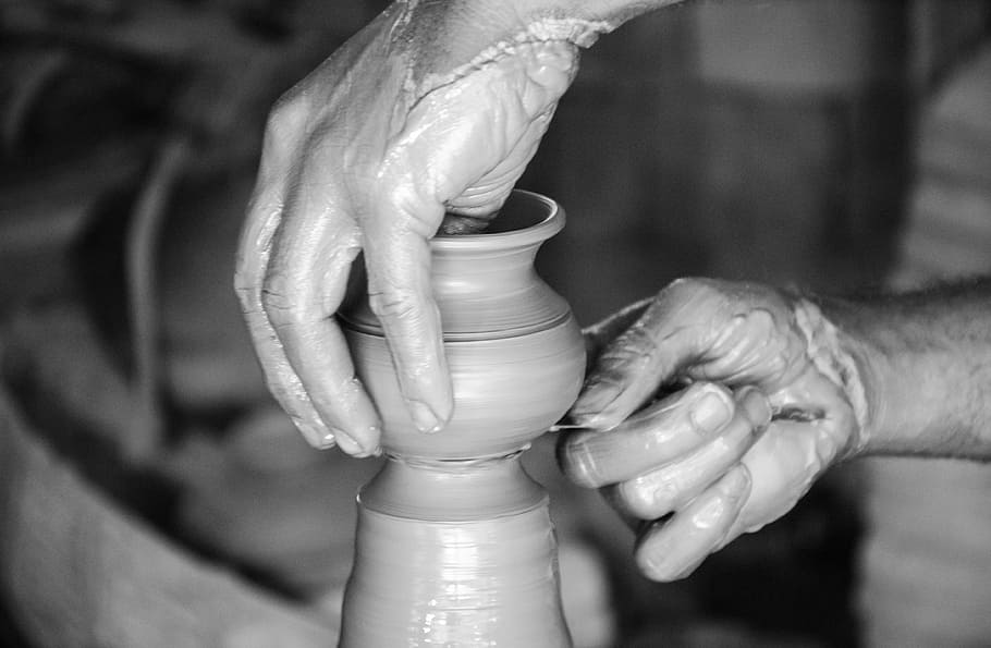 make, soil, pot, hand, human hand, human body part, craft, pottery HD wallpaper