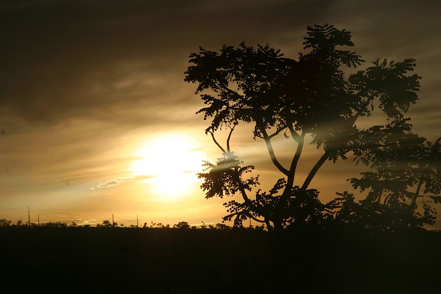 Shadow, Twilight, Sol, Clouds, eventide, sunset, sky, silhouette HD wallpaper