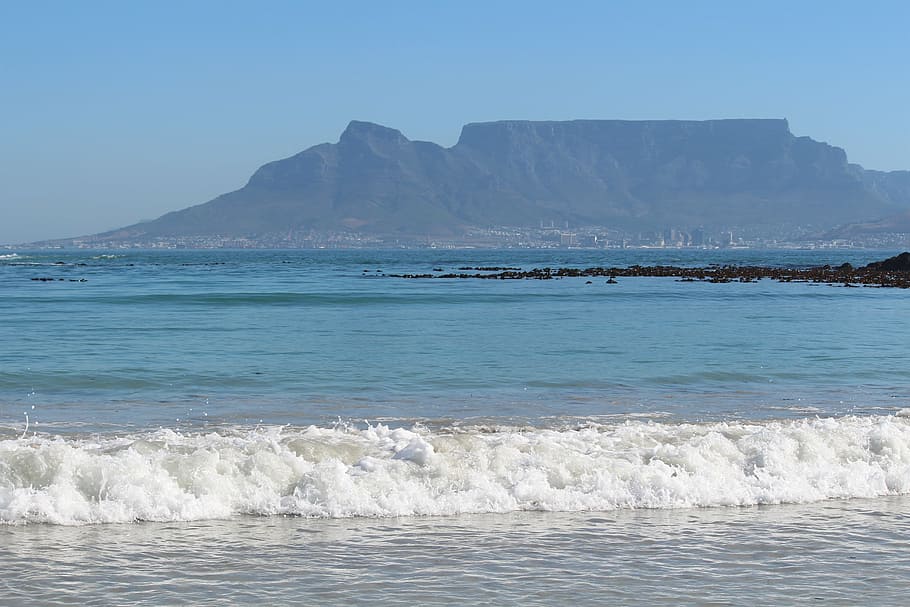 HD wallpaper: table mountain, cape town, south africa, summer, sea ...