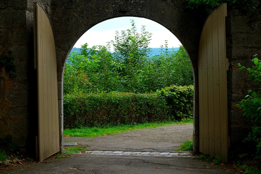 Goal, Passage, Input, Away, Castle, historically, wood, city gate HD wallpaper