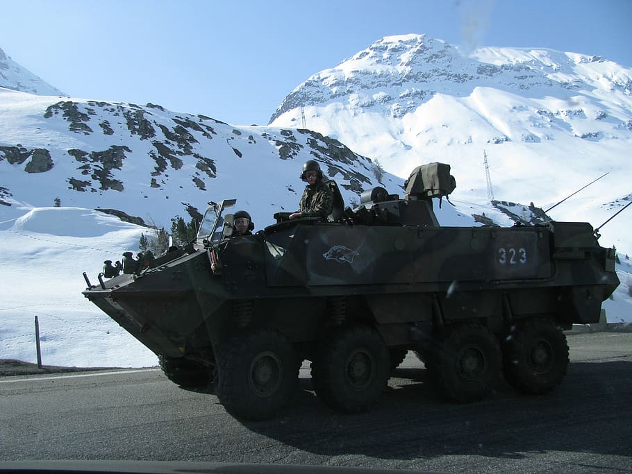 tank, mountain, snow, army, war, military, armed Forces, weapon HD wallpaper