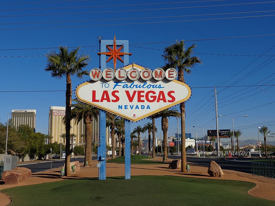Fabulour Las Vegas, sign, las vegas sign, welcome sign, road, HD wallpaper