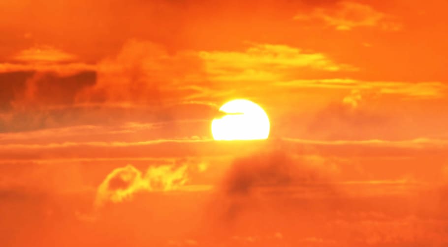 clouds during golden hours, sunrise, sky, nature, mood, sunset HD wallpaper