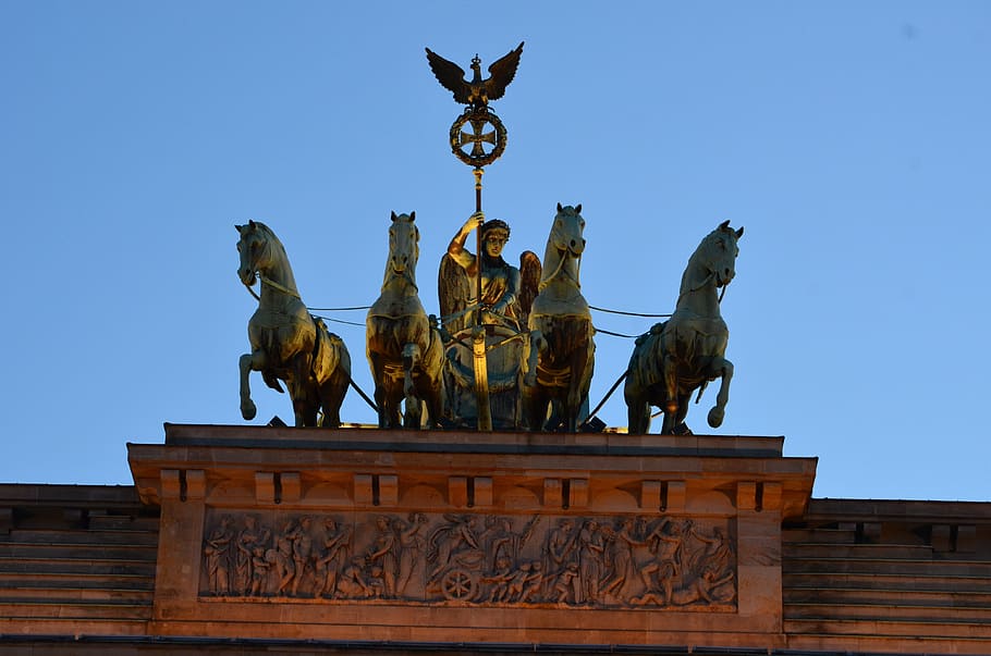 germany, brandenburg, monument, sculpture, statue, architecture HD wallpaper