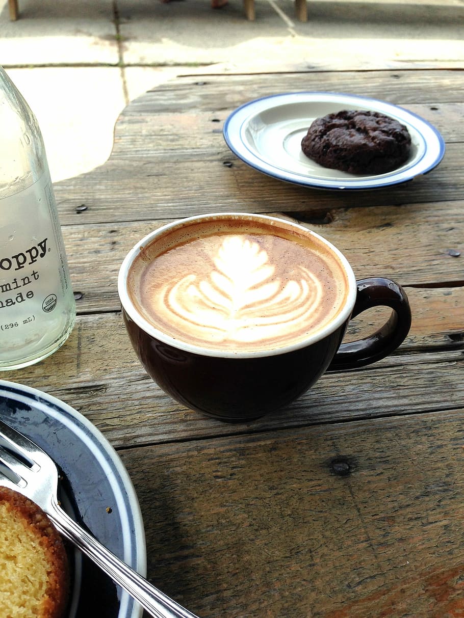 Coffee, Cookie, Cup, Table, Dessert, coffee cup, coffee - drink HD wallpaper