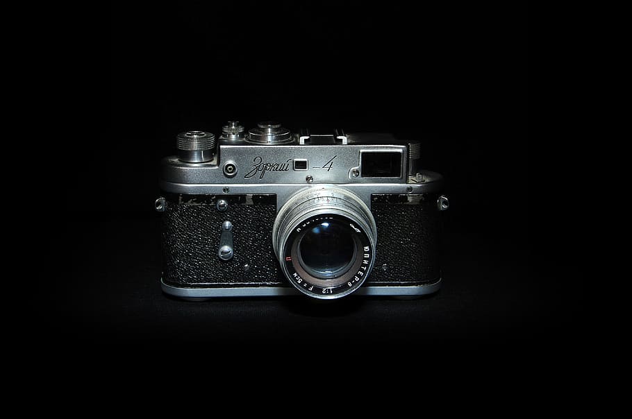 camera on black surface, night, studio, photo, equipment, symbol HD wallpaper