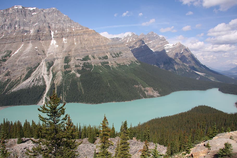jasper, canada, alberta, lake, mountains, beauty in nature HD wallpaper