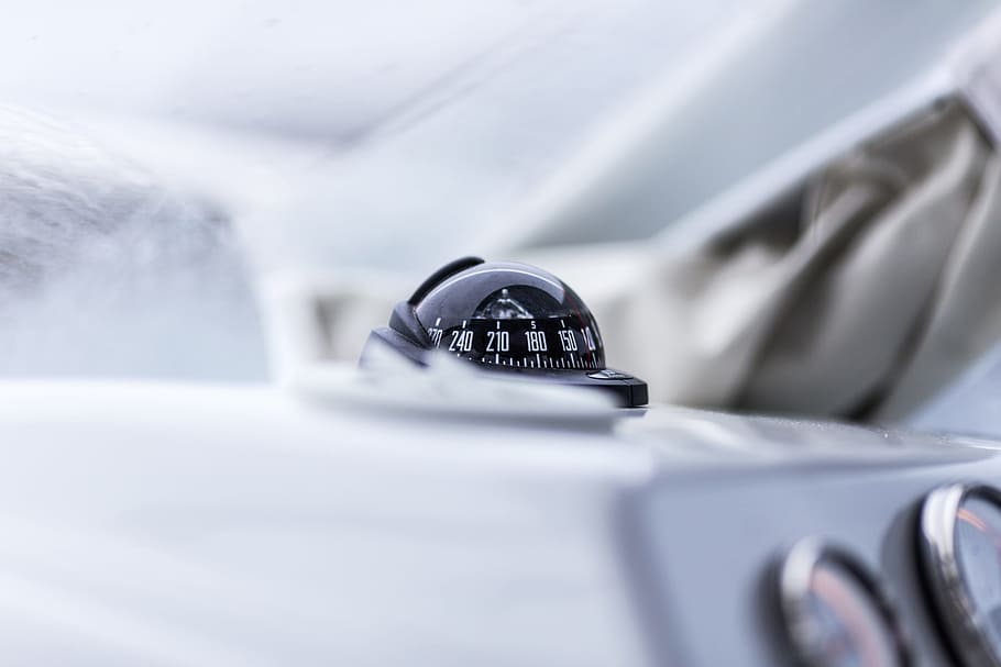 selective focus photography of dome black device, compass, dash, HD wallpaper