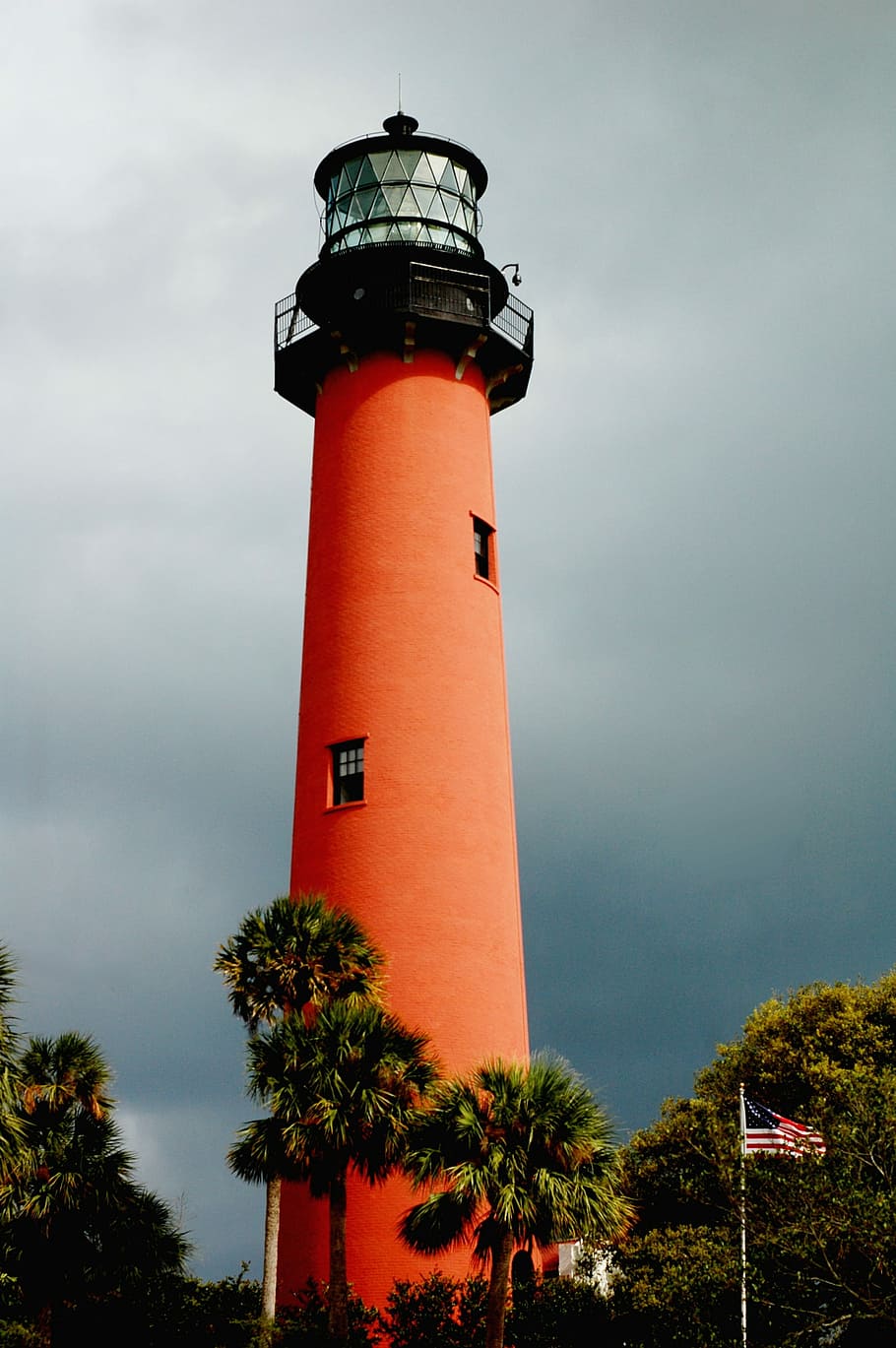 Lighthouse, Jupiter, Florida, Landmark, travel, inlet, sea HD wallpaper
