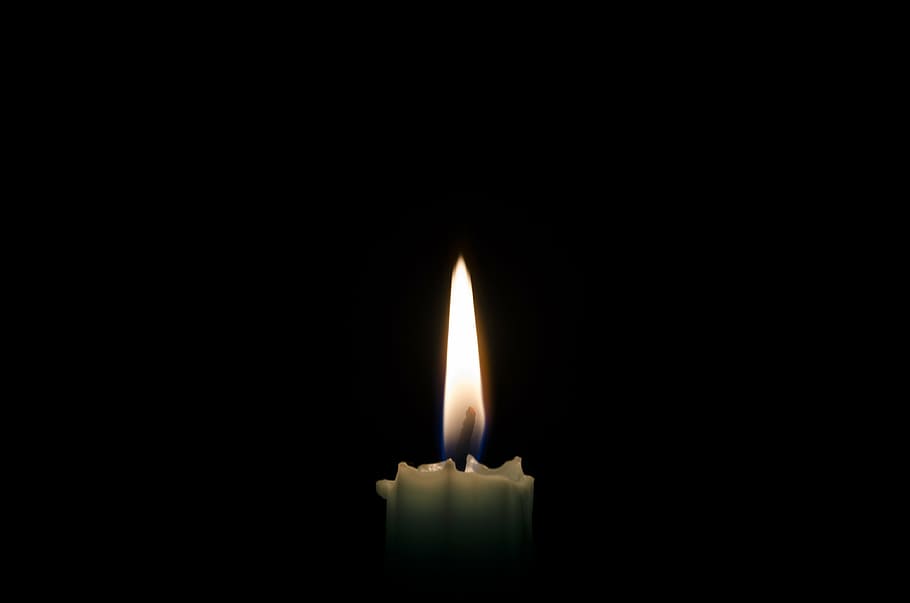 white candle lighted, light in cattle, hope, flame, fire - Natural Phenomenon HD wallpaper