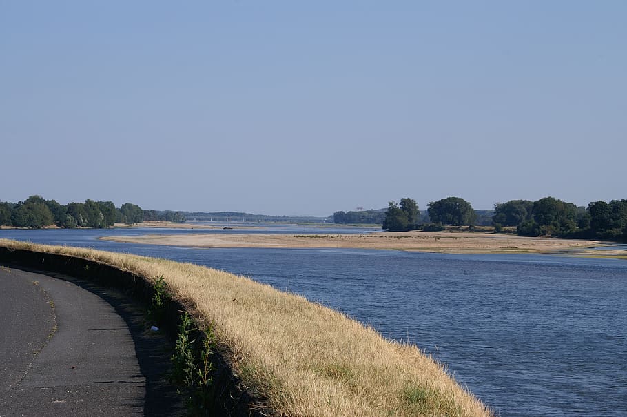 loire, river, nature, water, sky, scenics - nature, road, tranquility HD wallpaper