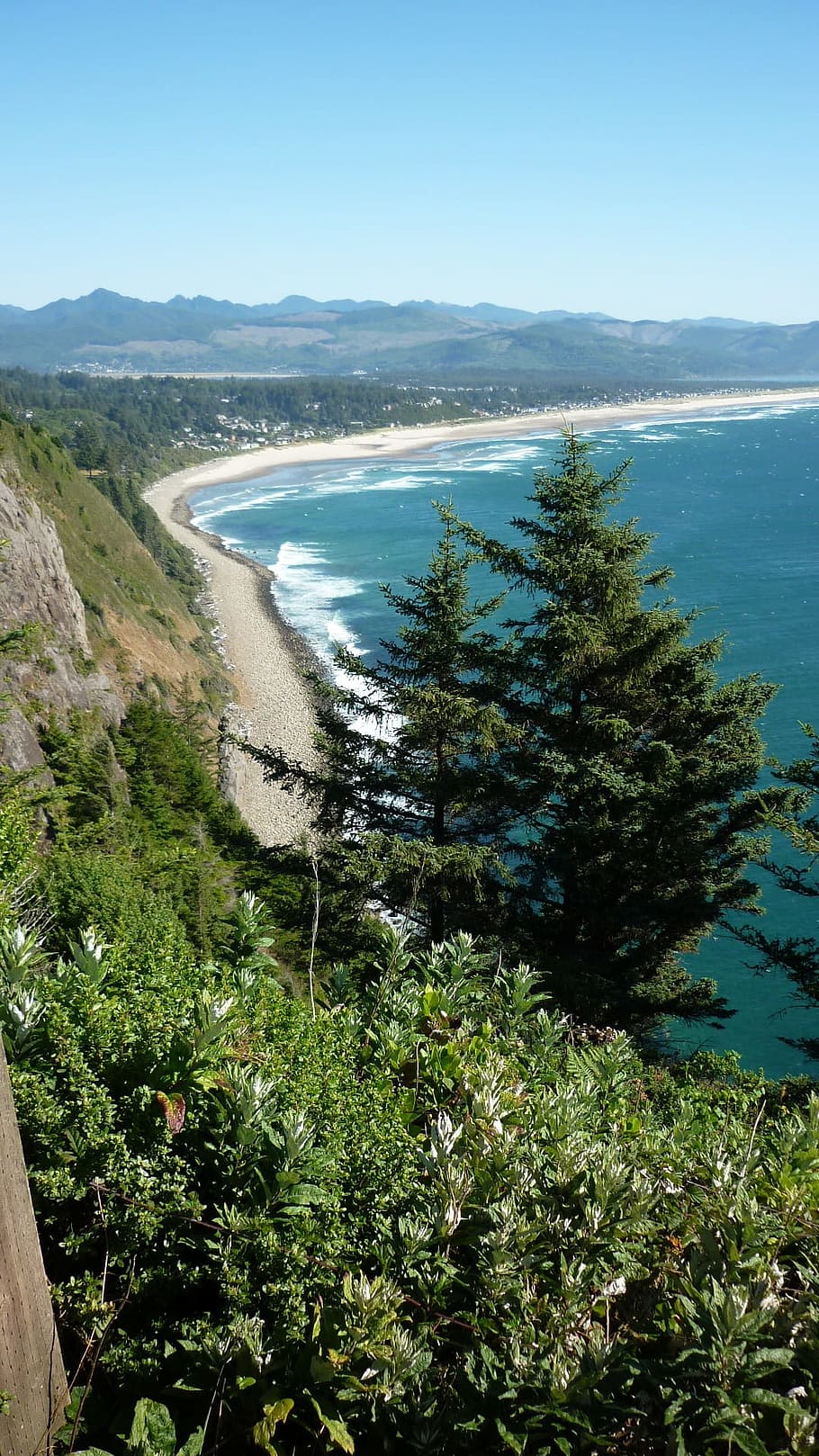 Coast, Ocean, Oregon, Pacific, Landscape, scenery, nature, mountain HD wallpaper